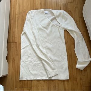 Oak and Fort Asymmetrical Neckline Top